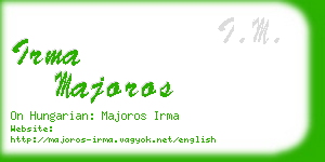 irma majoros business card